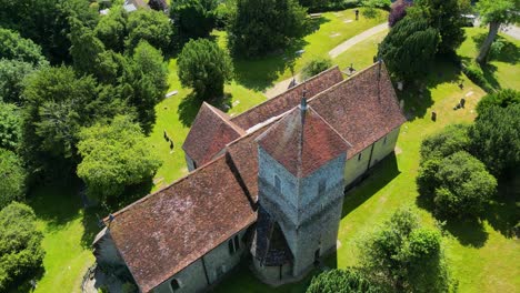 A-low-angle-push-in-shot-towards-St-Lawrence-the-Martyr-church-in-Godmersham