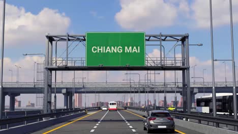 Chiang-Mai-Verkehrsschild