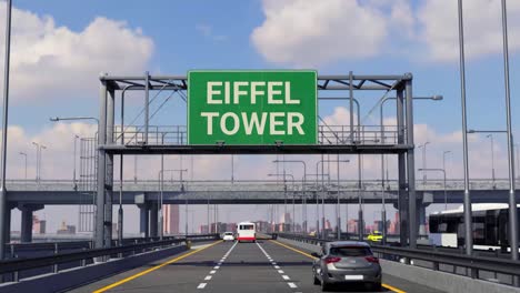 Eiffelturm-Verkehrsschild