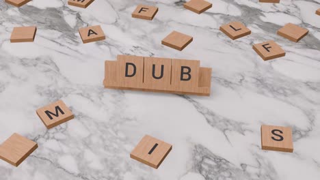 Dub-Wort-Auf-Scrabble