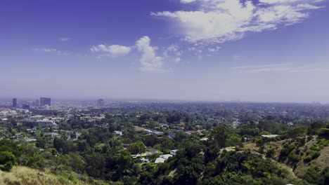 Beautiful-panning-right-view-of-Los-Angeles-California-from-The-Getty-Center