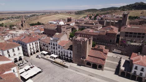 Iconic-cityscape-of-stunning-Caceres,-Spain