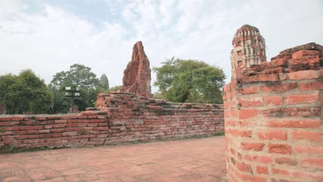 Thailand's-National-Historical-Park-at-Ayutthaya-with-Pagoda-Ruins-and-Temples