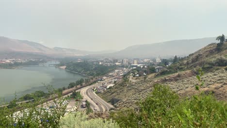 City-in-Smoke:-Kamloops'-Downtown-Amid-Ross-Moore-Lake-Wildfire-Effects