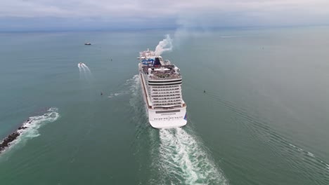 Drone-video-of-a-cruise-ship-sailing-from-Miami