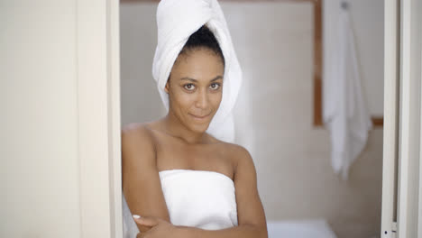 Young-Woman-Wrapped-In-Towels