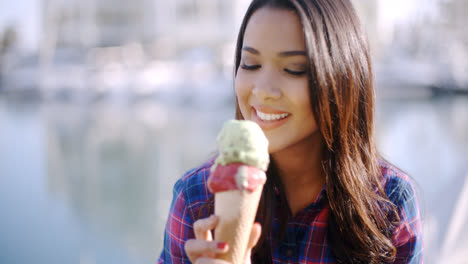 Girl-Eating-A-Delicious-Ice-Cream