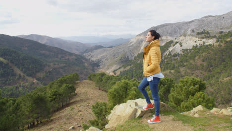 Young-woman-on-a-mountain-plateau