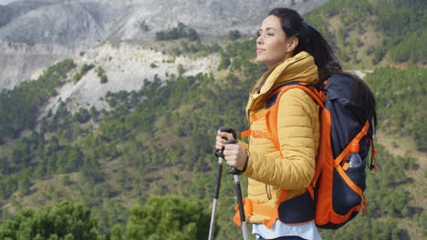 Young-woman-hiker-enjoying-the-view