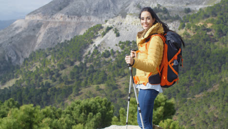 Young-woman-hiker-enjoying-the-view