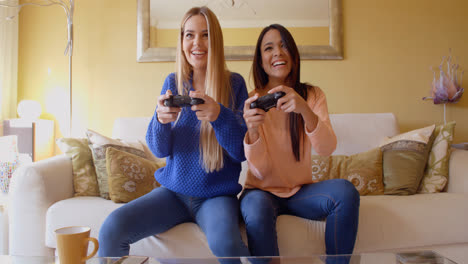 Laughing-young-female-video-game-players
