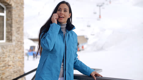 Attractive-young-woman-at-a-mountain-ski-resort