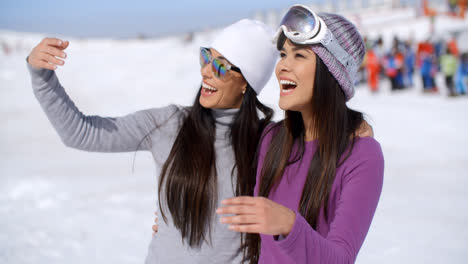 Laughing-young-woman-on-winter-vacation