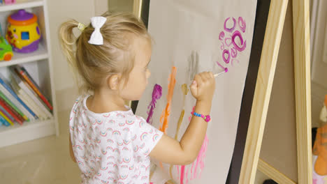 Creative-little-girl-painting-in-a-playroom