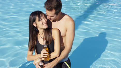 Young-beautiful-mixed-race-couple-in-the-pool