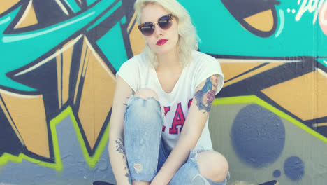 Trendy-young-woman-with-a-vampire-tattoo
