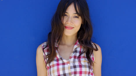 Sensual-young-woman-with-checkered-shirt
