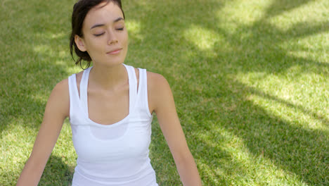 Young-woman-meditating-in-nature