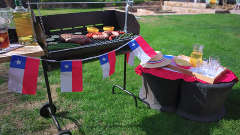 Fiestas-Patrias-Chile-Parrilla-Grill-18-de-septiembre-Meat-and-flags
