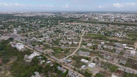 Drone-view-of-Brisas-del-Este,-a-neighborhood-in-the-Dominican-Republic