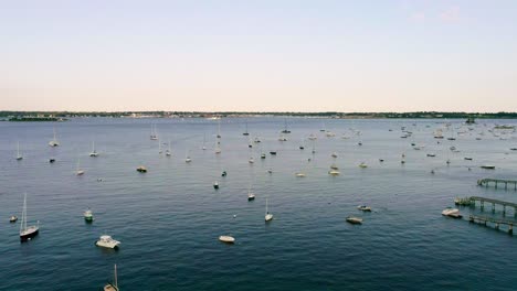 New-England-bay-with-many-ships-in-Rhode-Island