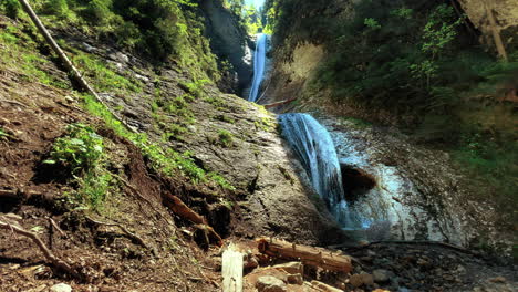 Duruitoarea-waterfall,-beautiful-scene,-Ceahlau-National-Park-,-Romania