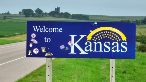 Willkommen-Im-Kansas-Verkehrsschild