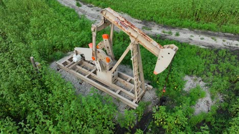 Oil-well-pumping-fossil-fuel-from-crude-oil-field-in-USA