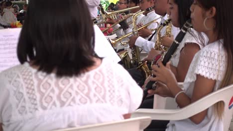 Slow-motion-wind-band-playing-cultural-music-at-the-guelaguetza-festival