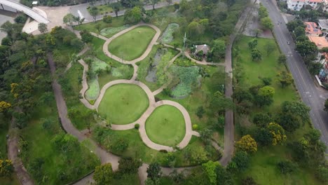 Aerial-wideview-above-scenic-park-in-district-2-ho-chi-minh-city-vietnam