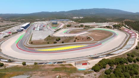 Aerial-medium-view-of-empty-portimao-circuit-race-track-algarve-portugal