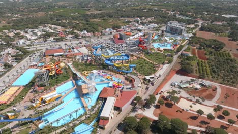 Large-wave-pools-and-slides-winding-wrap-around-water-park-in-algarve-portugal