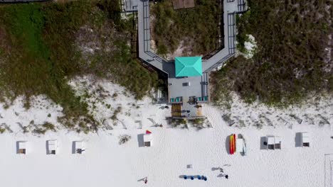 Rotating-Aerial-drone-shot-of-Luxurious-Beach-Resort