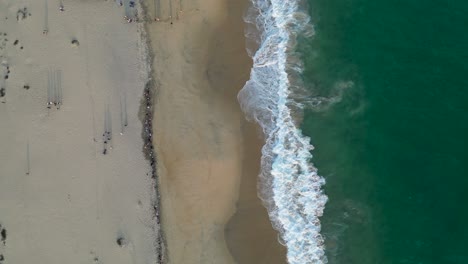 Bacocho-Beach-Aerial:-A-Drone's-Eye-View-of-Turtle-Sanctuary,-Puerto-Escondido-Oaxaca-Mexico