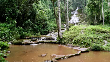 La-Cascada-De-Pha-Charoen-Del-Bosque-Profundo-En-El-Parque-Nacional-Es-Una-Atracción-Turística-Popular-En-El-Distrito-De-Phop-Phra,-Provincia-De-Tak,-Tailandia