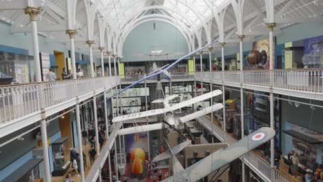 View-of-the-Aviation-display,-National-Museum-of-Scotland-in-Edinburgh