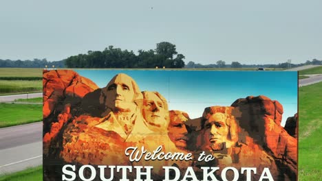 Willkommen-Im-Straßenschild-Von-South-Dakota