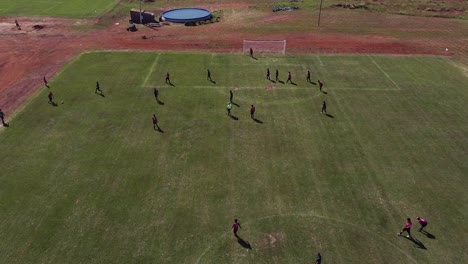 The-Passion-and-Energy-of-Soccer:-A-Drone-Shot-of-a-Tournament-in-Posadas,-Argentina