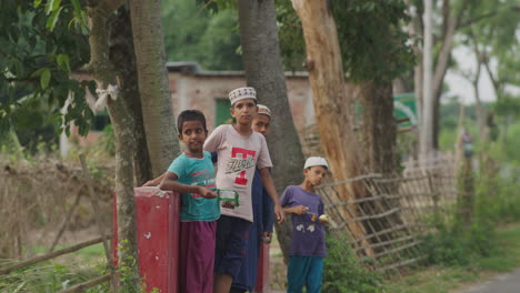 Happy-children-from-Madrasa-having-fun-in-village-roads
