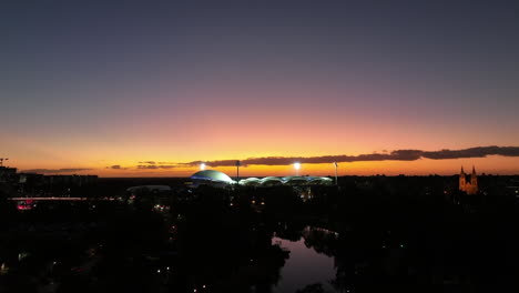 4k-Drone-sunset-Adelaide-oval-Australia