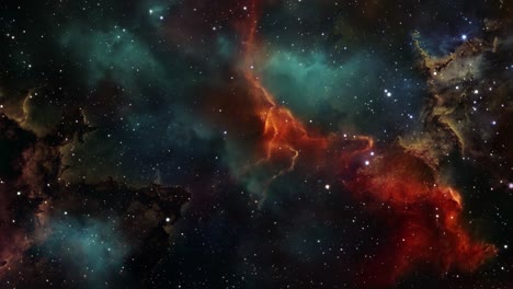 Nebulosa-Colorida-En-El-Universo,-Bucle-Sin-Interrupción