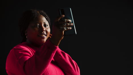 Woman-Having-Video-Call-On-Smartphone