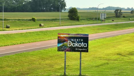 Willkommen-Im-North-Dakota-State-Road-Schild
