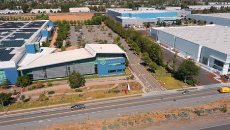 Seagate-company-headquarters,-aerial-establishing-view