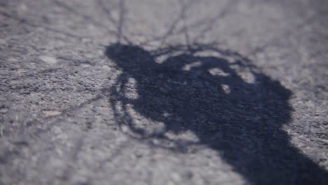 Shadow-of-bike-gears-on-concrete