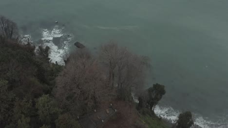 Drone-shot-of-rugged-coastline
