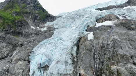 Boyabreen-Glacier,-arm-off-Norway's-Jostedal-Glacier,-largest-on-continental-Europe