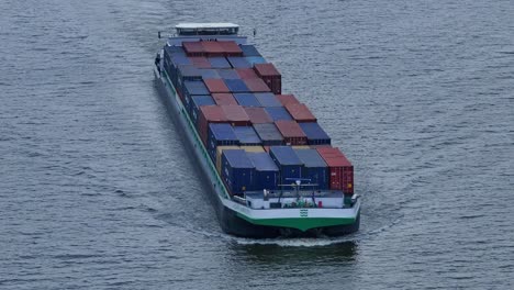 Cargo-Boat-Sails-Through-Moerdijk-Waters