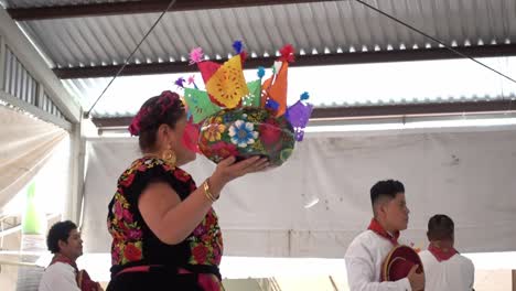 Slow-motion-shot-of-Mexicans-dancing-at-the-traditional-guelaguetza-event
