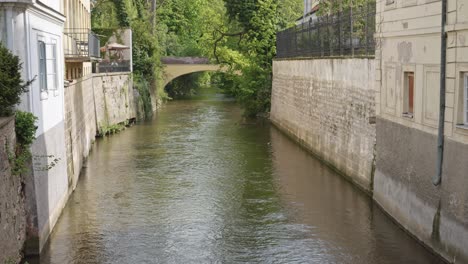 Certovka-Devil's-Canal-In-Prague,-Czech-Republic